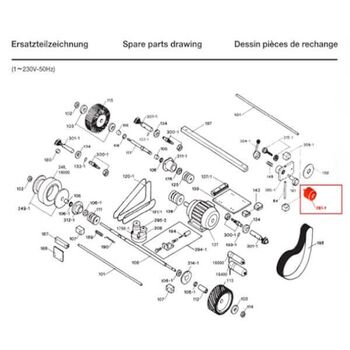 Dick spare part, idler pulley for Dick SM-160T belt grinder