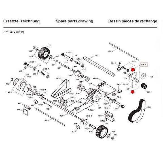 Dick Spare Part - Retainer for Dick SM-160T Belt Grinder