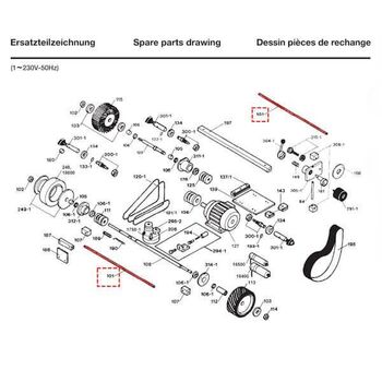 Dick Change Part - Grip rod for Dick SM-160T Belt Grinder