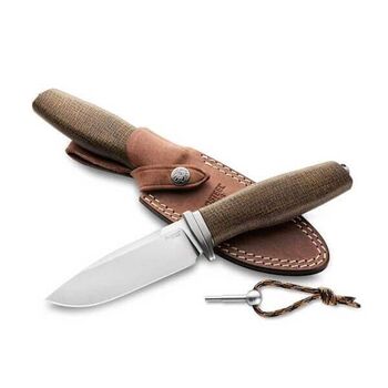 LionSTEEL "ACHA" Green Micarta Fixed Knife AH.BLG