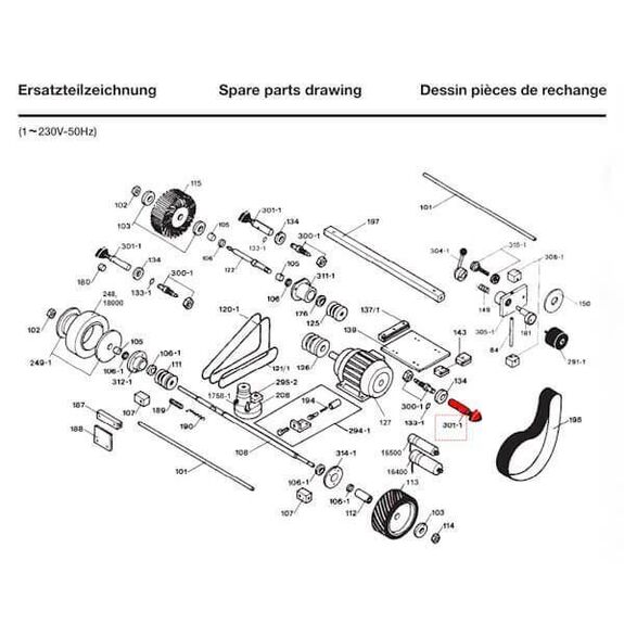 Dick Ersatzteil - Wasserdüse für Dick SM 160T Bandschleifmaschine