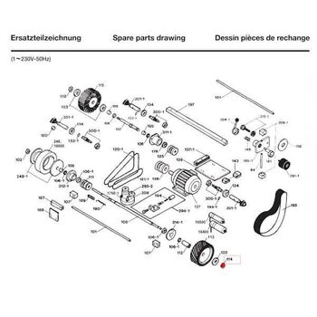 Ersatzteile Dick - Sechskantmutter für Bandschleifer Dick SM 160T
