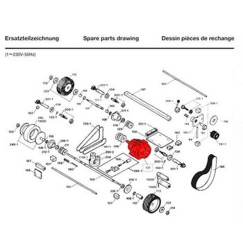 Ersatzteile Dick - Motor und Kondensator für Dick SM 160T Bandschleifer