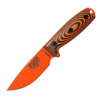 Fixed survival knife ESEE-3 handle orange/black E3PMOR006