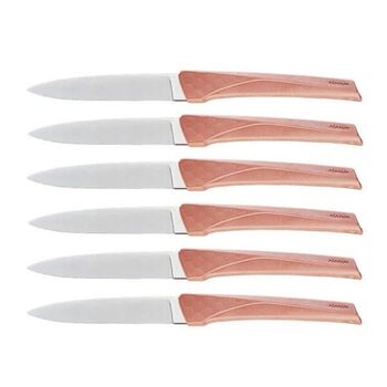 Coffret 6 couteaux de table Florinox "Kiana" rouge Terracotta KIA6.T