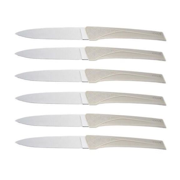 Coffret 6 couteaux de table Florinox "Kiana" beige ficelle KIA6.F