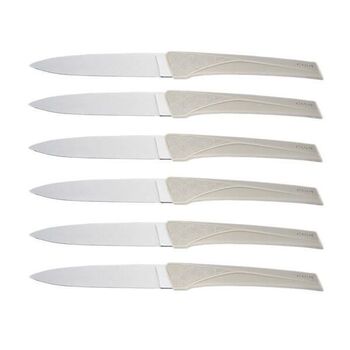 Coffret 6 couteaux de table Florinox "Kiana" beige ficelle KIA6.F
