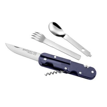 TB Outdoor Bivouac National Navy folding knife with cutlery TB0133