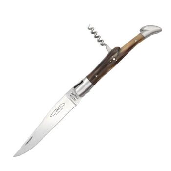 TMC Laguiole 2-piece folding knife with Zebu horn handle THLA2CF