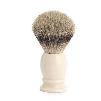 Muhle Classic synthetic silver shaving brush with ivory handle 33K257