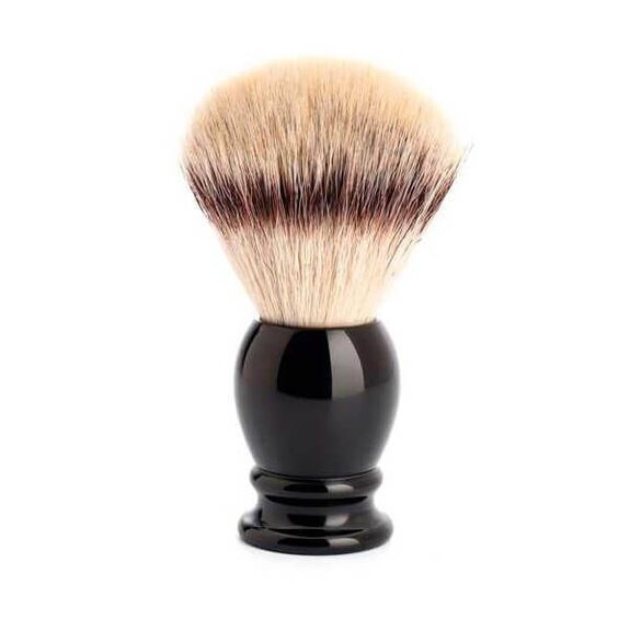 Muhle Classic synthetic silver shaving brush with black handle 35K256