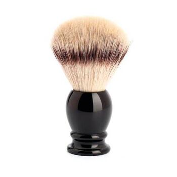 Muhle Classic synthetic silver shaving brush with black handle 35K256