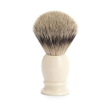Muhle Classic pure silver badger hair with ivory handle 93K257