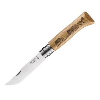 Couteau Opinel N° 8 VRI "Animalia America" sanglier manche chêne 11cm