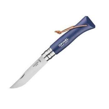 Opinel Knife N° 8 ‘Colorama’ VRI dark blue + Baroudeur link 92212