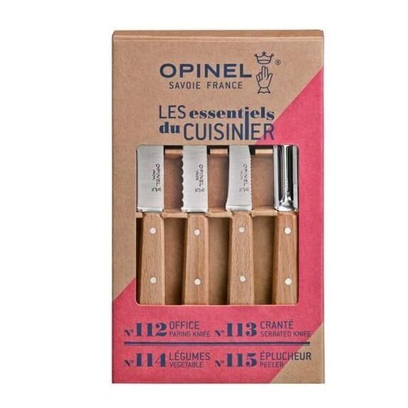 Coffret Opinel "Les essentiels du cuisinier" manche hêtre 958