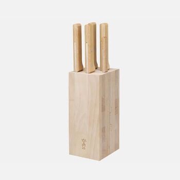 Opinel "Parallel" bread block with 5 knives, beech handle, 24202