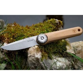 TB Outdoor "Le Suricate" folding knife with beech handle