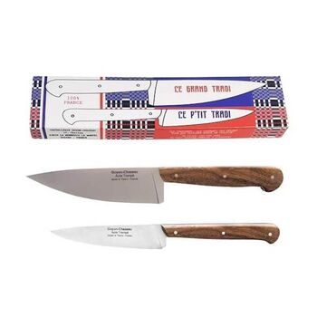 Set 2 couteaux Goyon-Chazeau "P'tit et Grand Tradi" en noyer 3559