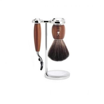 Set de rasage 3 pièces Muhle Vivo Mach3® bois de prunier