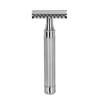 Muhle Tradition stainless steel razor with open comb
