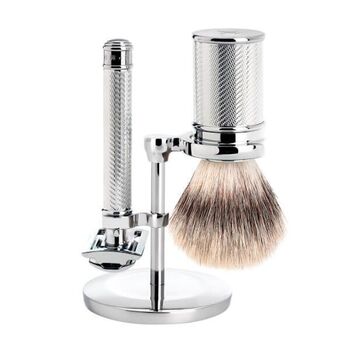 Set 3 pièces Muhle Tradition sécurité chromé synthétique argenté