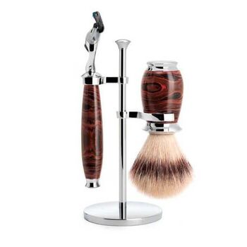 Set de rasage 3 pièces Muhle Fusion™ Purist synthétique argenté