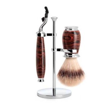 Mühle Mach3® Purist 3-teiliges Rasier-Set, Synthetisches Silber