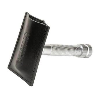 Etui cuir noir Merkur pour rasoir de sécurité
