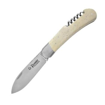 Douris Chastel Le Pionnier Futuriste 2-piece folding knife set, made of bone