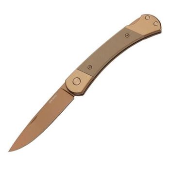 Herbertz Klappmesser Titan Roségold/G10 Sand 11 cm