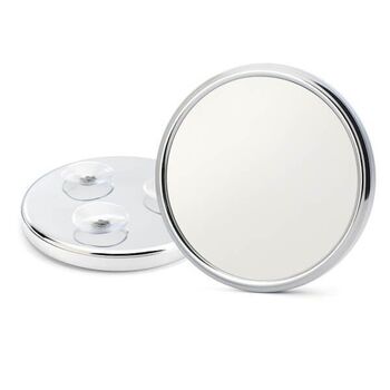 Muhle suction cup mirror, 15cm diameter, 5x magnification