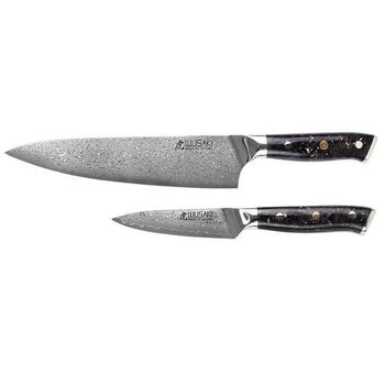 Wusaki Sakin Damascus 2-Messer-Set: Gemüse- und Kochmesser