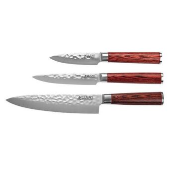 Coffret 3 couteaux Wusaki Pakka