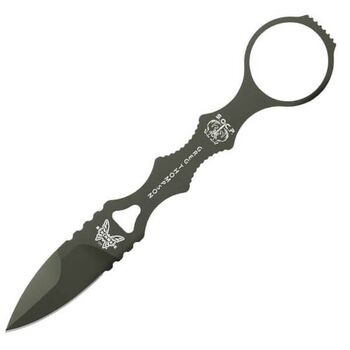 Mini dague fixe tactique Benchmade Scop OD Green