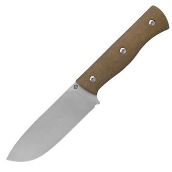 Maserin "WOODSAM" fixed-blade knife, brown Paperstone