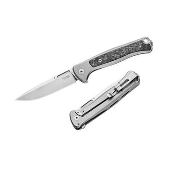 Lionsteel "EMMET" folding knife Titanium and grey carbon fiber