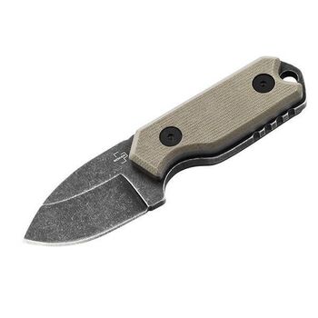02BP0012 - 3.5 cm black stonewash blade - G10 handle