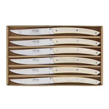 Coffret 6 couteaux de table BJB "Le Thiers®" beige