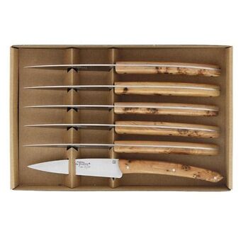 Set of 6 BJB "Le Thiers®" table knives – Juniper handle