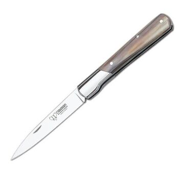 Cudeman folding knife, 11 cm horn handle with bolster