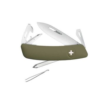 SZD04 Swiza Schweizer Taschenmesser, 11 Funktionen, Allmatt Grün