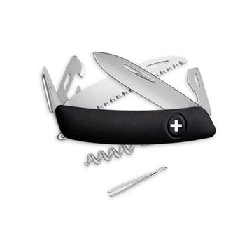SZD05 Swiza D05 Allmatt Schweizer Taschenmesser, Schwarz