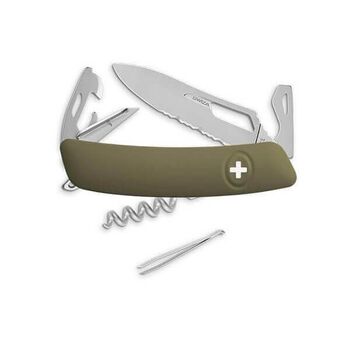 Swiza Schweizer Taschenmesser Allmatt, 10 Funktionen, olive