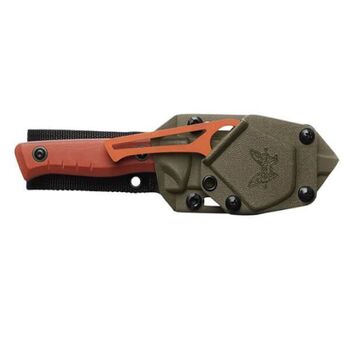 Benchmade SlipRidge Fixed-Blade Knife (Combo Edge, Rust Orange)
