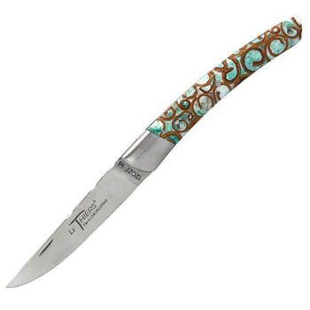 Chevalerias ‘Le Thiers’ folding knife, 1 piece, green fluted