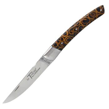 Chevalerias ‘Le Thiers’ folding knife, 1 piece, black fluted