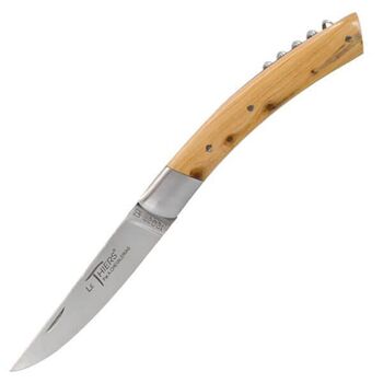 Couteau pliant Chevalerias "Le Thiers" 2 pièces Genévrier et tire-bouchon