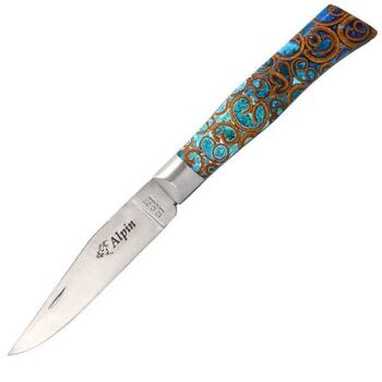 Chevalerias „Alpin“ Klappmesser, zimt-türkis