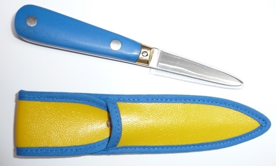 Austernöffner Blau mit Gürtelscheide